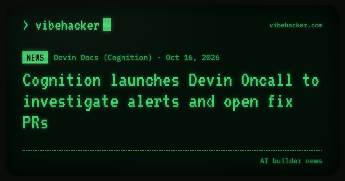 Cognition launches Devin Oncall to investigate alerts and open fix PRs ...